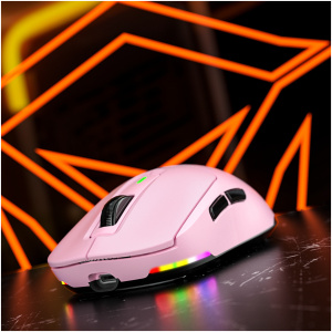 Meetion GW24 Vezetékes / 2,4G / Bluetooth Gamer egér (rózsaszín) #2