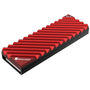 Jonsbo M.2-3 NVMe SSD hűtőborda (piros) #2
