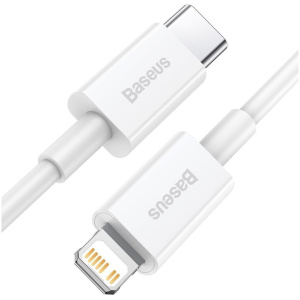 Baseus USB-C - Lightning töltő- és adatkábel, fehér, 1m #2