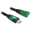 Delock HDMI-HDMI (M) kábel 1m 4K, egyik végén 90 fokban hajlított (zöld) #1