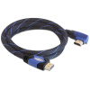 Delock HDMI-HDMI (M) kábel 1m 4K, egyik végén 90 fokban hajlított (kék) #2