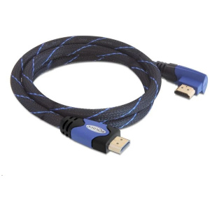 Delock HDMI-HDMI (M) kábel 3m 4K, egyik végén 90 fokban hajlított (kék) #2