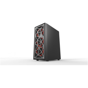 AIO Enigma L ház edzett üveg oldalappal (Gun Metal) #2