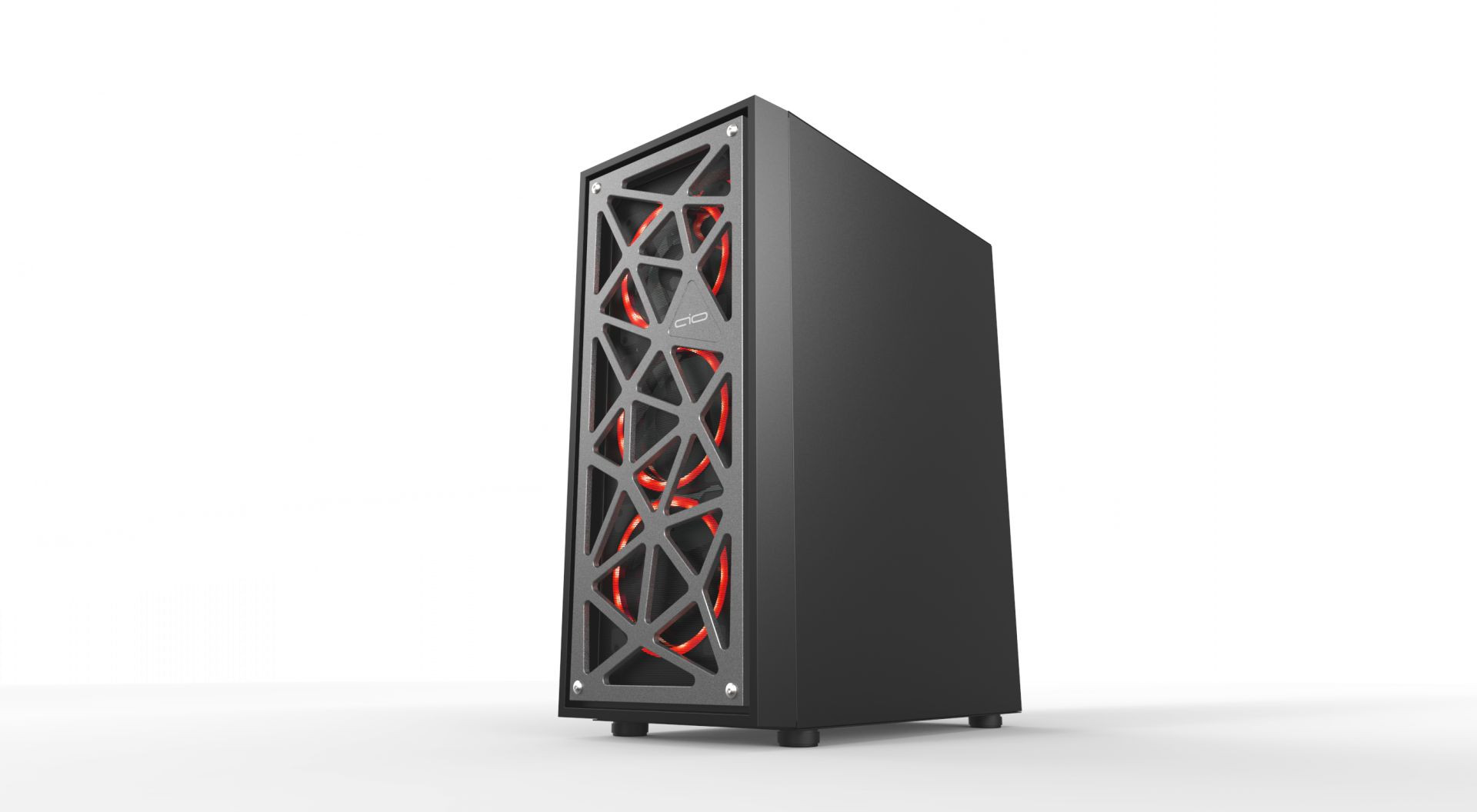 AIO Enigma L ház edzett üveg oldalappal (Gun Metal) #2