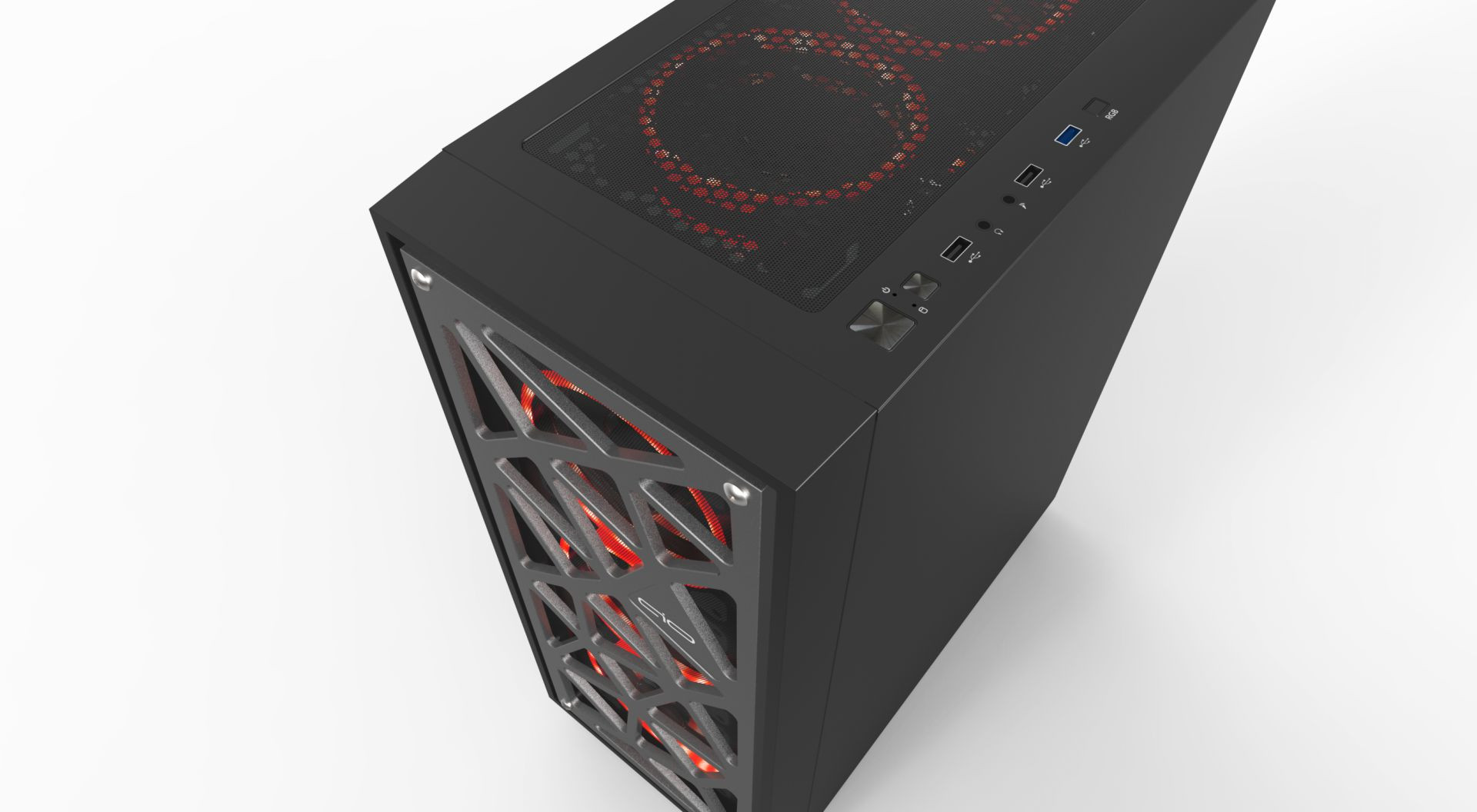 AIO Enigma L ház edzett üveg oldalappal (Gun Metal) #4