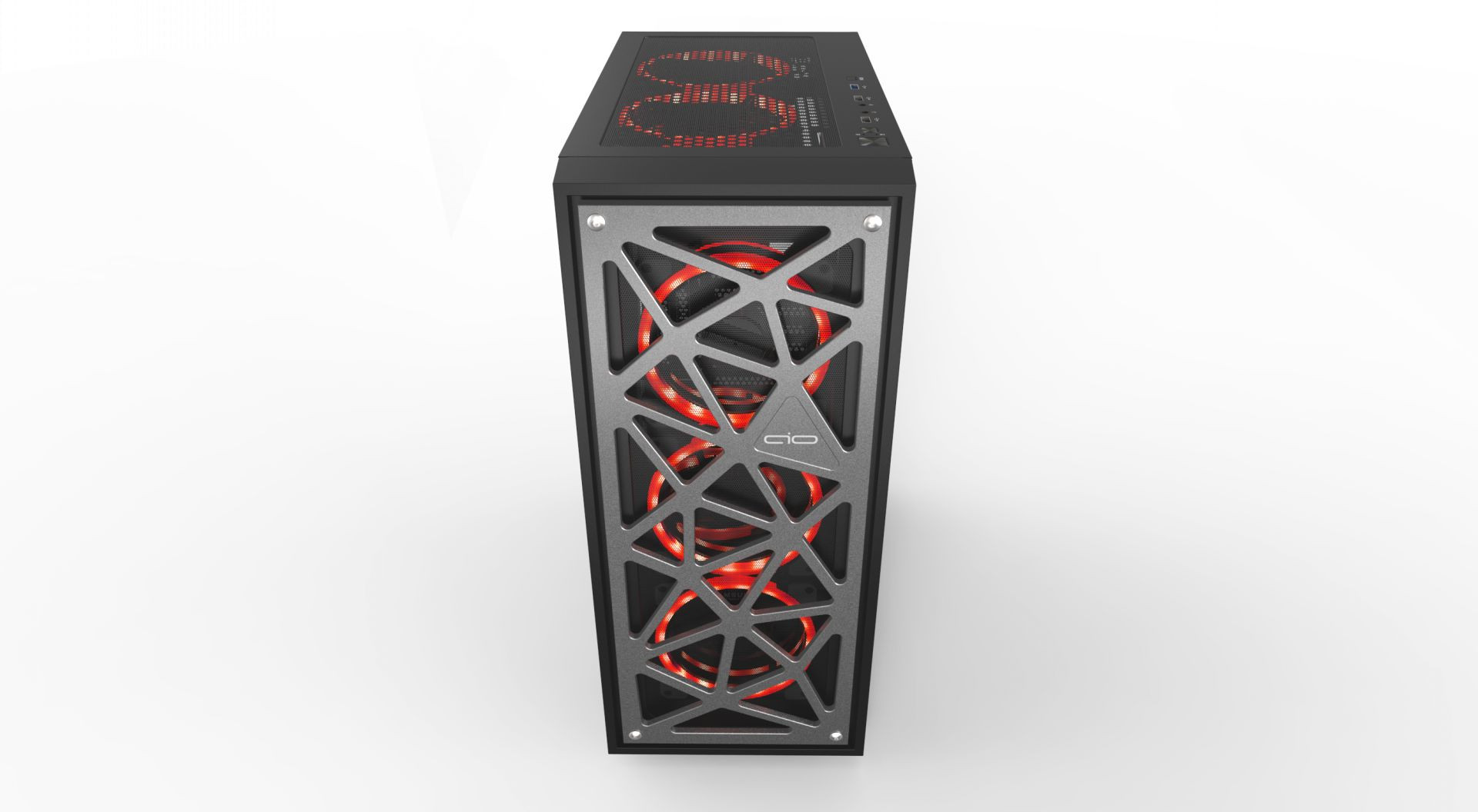 AIO Enigma L ház edzett üveg oldalappal (Gun Metal) #5