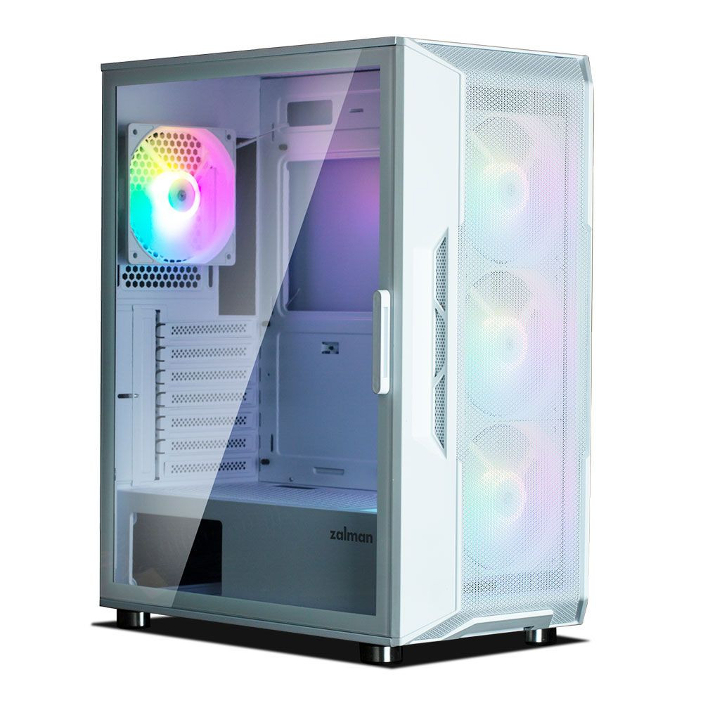 Zalman I3 Neo RGB ház edzett üveg oldallappal (fehér) #3