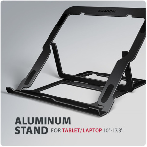 Axagon STND-LAB állítható laptop állvány (10"-17.3" mérethez, fekete) #2