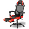 Trust GXT 706 Rona Gaming szék lábtartóval (fekete-piros) #1