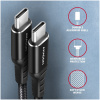 Axagon USB 2.0 C – C adat- és töltőkábel (PD 60W / 3A) 1m #4