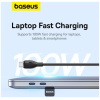 Baseus Pudding Series USB-C – USB-C (M/M) gyorstöltő kábel, fekete 100W (5A) 1,2m #2