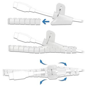 Delock spirális kábelburkolat behúzó eszközzel 2,5 m x 15 mm (fehér) #2