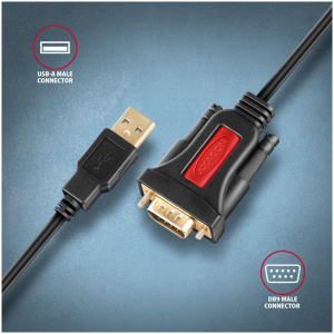 Axagon USB-A - soros RS-232 DB9-M kábel, 1,5m #2