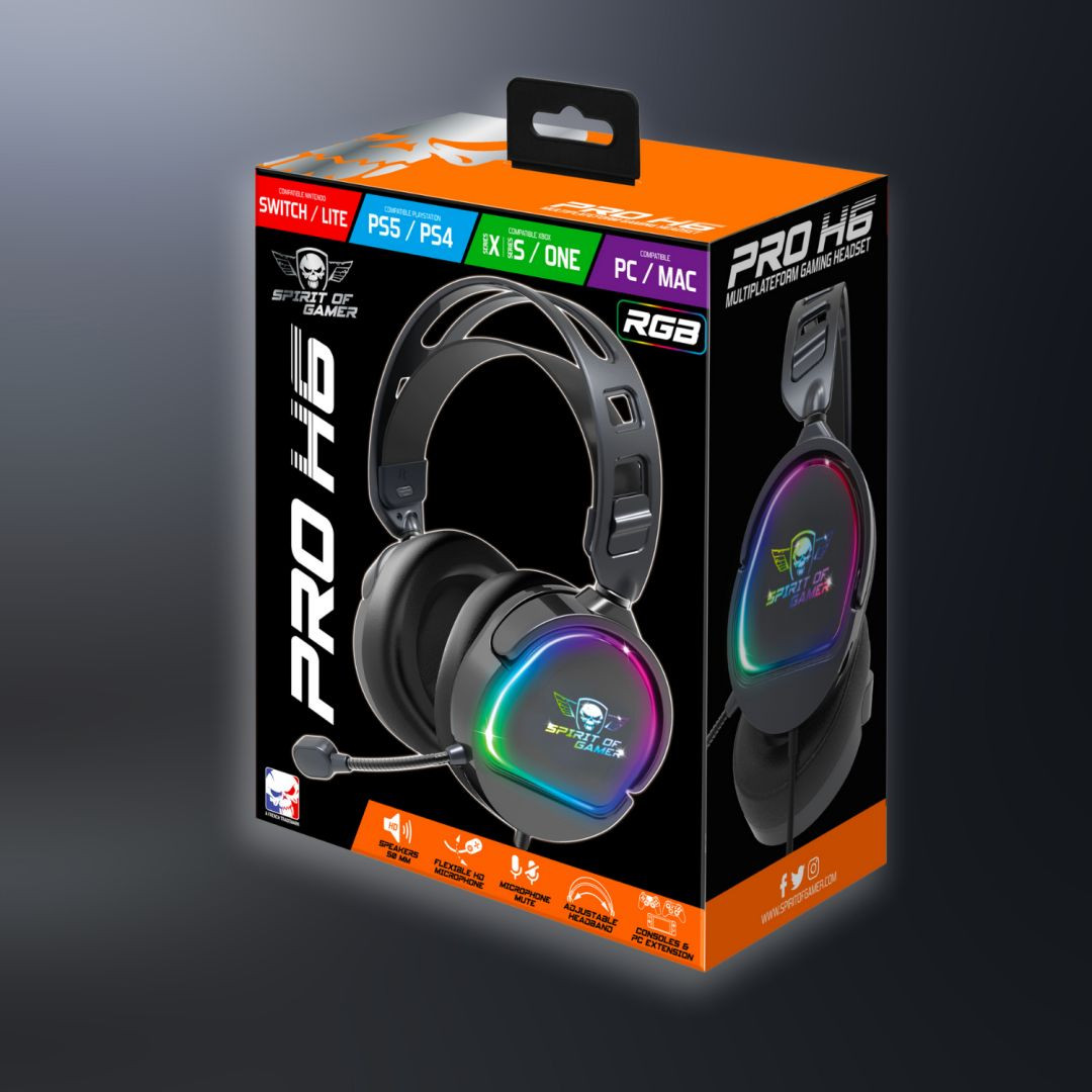 Spirit of Gamer PRO H6 RGB Gaming Headset (fekete) #4