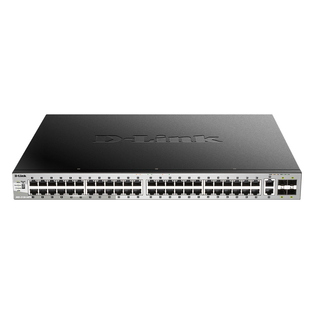 D-Link DGS-3130-54PS/E L3 menedzselhető 48-port Gbit PoE switch + 4x Gbit SFP+ port #1