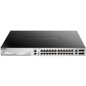 D-Link DGS-3130-30PS/SI 24-port Gbit PoE L3 switch + 2x 10G port + 4x 10G SFP+ port #1