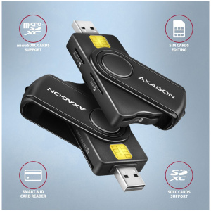 Axagon CRE-SMP2A PocketReader SmartCard/SD/microSD/SIM card olvasó #2