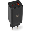 Nedis USB fali GaN gyorstöltő 65W (220V) - 3.0 / 3.25A (1x USB-A, 2x USB-C) #1