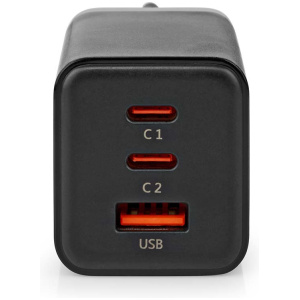 Nedis USB fali GaN gyorstöltő 65W (220V) - 3.0 / 3.25A (1x USB-A, 2x USB-C) #2