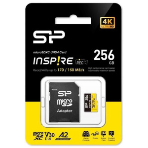 256GB Silicon Power Inspire microSD kártya + SD adapter (Class 10) #1