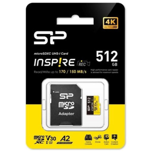 512GB Silicon Power Inspire microSD kártya + SD adapter (Class 10) #2