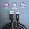 Axagon HQ USB 2.0 (A) – micro USB (B) szövetes kábel, 1,5m #2