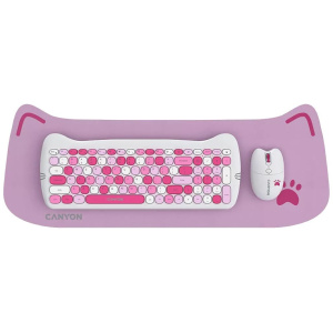 Canyon Kitty vezeték nélküli billentyűzet szett (rózsaszín, cicás) #1