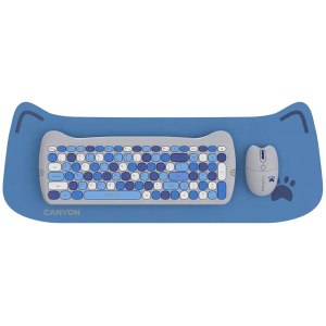Canyon Kitty vezeték nélküli billentyűzet szett (kék, cicás) #1