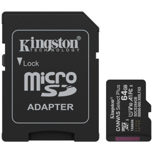64GB Kingston Canvas Select Plus G3 microSD kártya + SD adapter (Class 10) #1