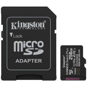 256GB Kingston Canvas Select Plus G3 microSD kártya + SD adapter (Class 10) #1