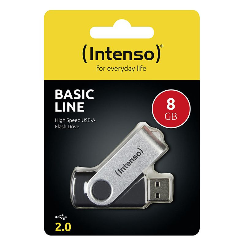 8GB Intenso Basic Line USB 2.0 Pendrive (ezüst-fekete) #3
