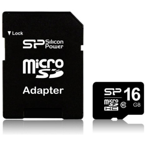 16GB Silicon Power microSD kártya + SD adapter (Class 10) #1