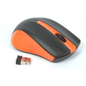 Omega vezetéknélküli optikai egér OM0419 fekete-narancs #2