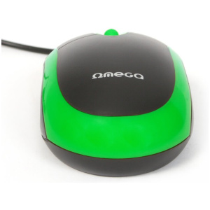 Omega optikai egér OM06 fekete-zöld (USB) #2