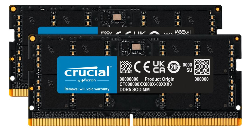 64GB DDR5 4800MHz (PC5-38400) Crucial Dual RAM Kit (SO-DIMM) #1