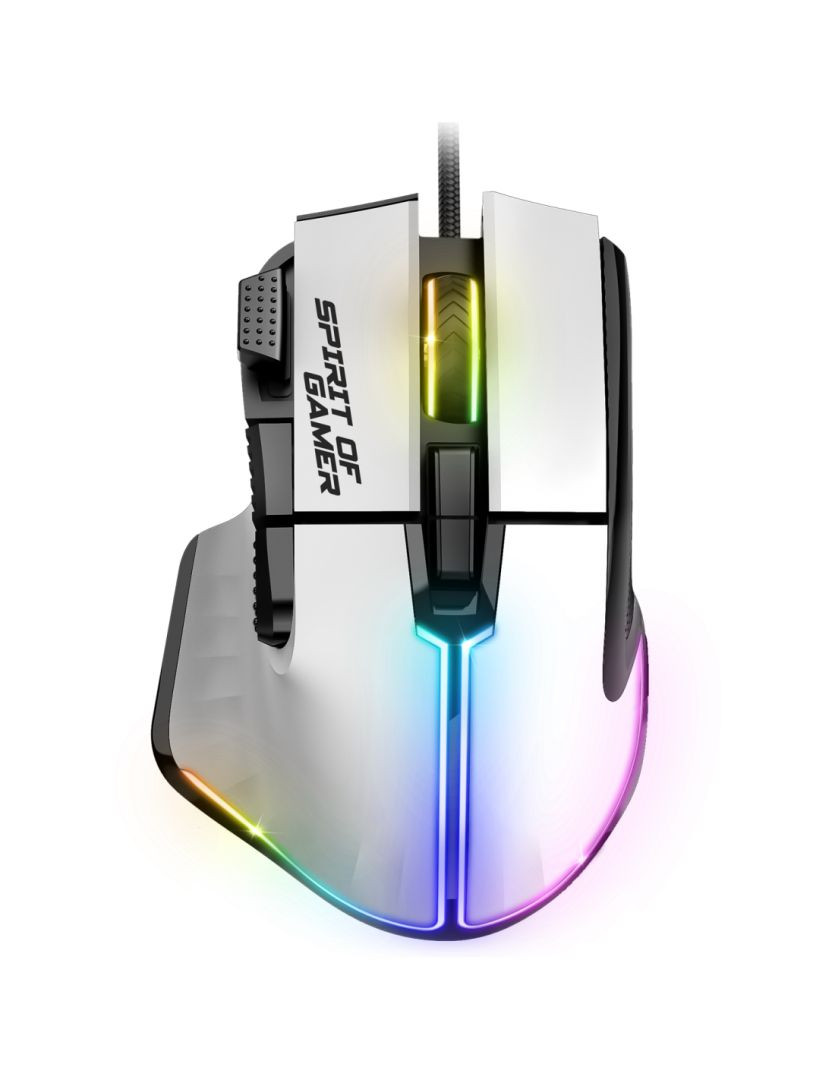 Spirit of Gamer PRO-M5 RGB Gamer egér (fehér) #1