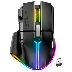 Spirit of Gamer PRO-M5 RGB vezeték nélküli Gamer egér (2,4Ghz+Bluetooth) (fekete) #1