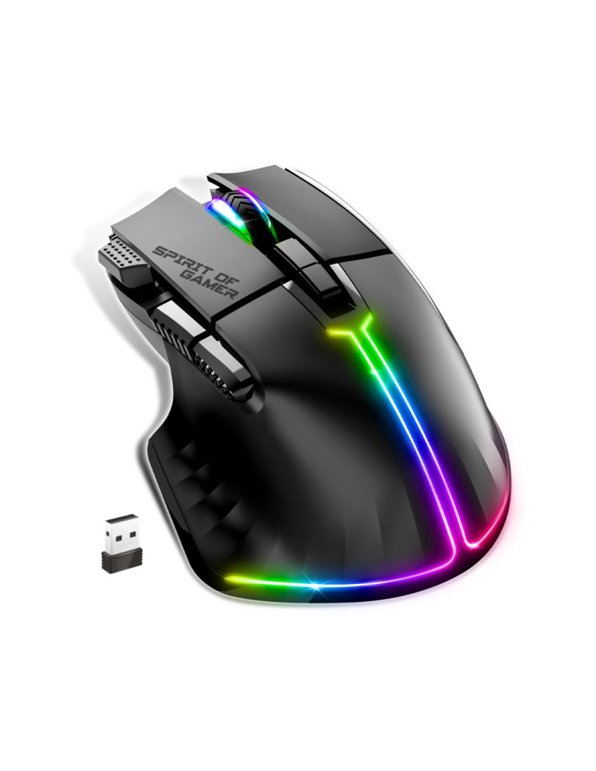 Spirit of Gamer PRO-M5 RGB vezeték nélküli Gamer egér (2,4Ghz+Bluetooth) (fekete) #2