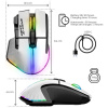 Spirit of Gamer PRO-M5 RGB vezeték nélküli Gamer egér (2,4Ghz+Bluetooth) (fehér) #3
