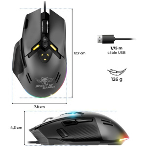Spirit of Gamer Elite-M60 Gamer egér (fekete) #2