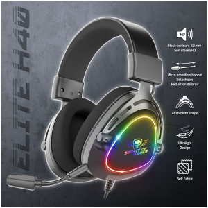 Spirit of Gamer ELITE H40 RGB headset (fekete) #2