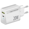 Esperanza EZC105W Quick Power 20W-os USB-C gyorstöltő QC 3.0 és PD funkcióval (220V) #1