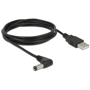 Delock USB DC 5V tápkábel 5,5x2,5mm 1,5m, L csatlakozós #1