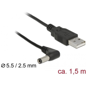 Delock USB DC 5V tápkábel 5,5x2,5mm 1,5m, L csatlakozós #2