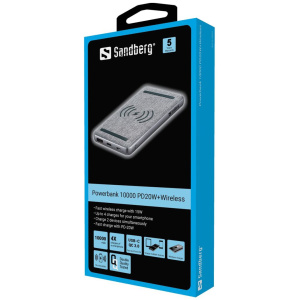 Sandberg Powerbank PD 20W + Wireless töltés, 10000 mAh #2