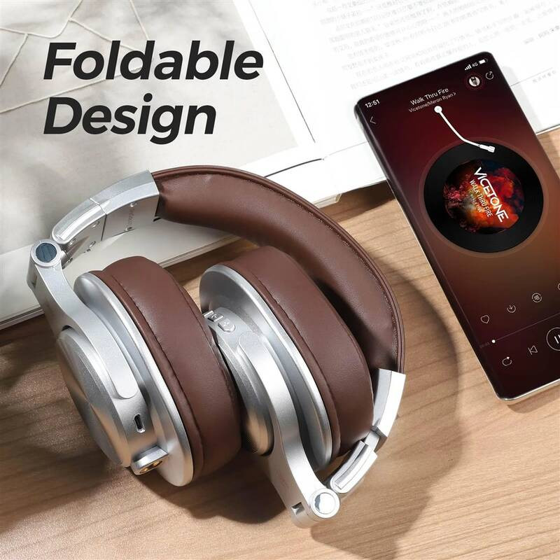 OneOdio Fusion A70 Bluetooth headset (ezüst-barna) #3
