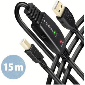 Axagon ADR-215B USB 2.0 A/B extender kábel, aktív 15m #1