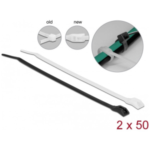 Delock Kábelkötegelő lapos fejrésszel 150mm, 2 féle (100db / csomag) #1