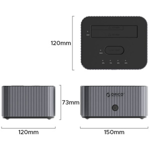 Orico IT28E M.2 SSD/HDD dokkoló, M.2 NVMe + 2,5"/3,5" HDD-hez, USB-A/C, klón funkció #2