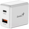 Genius PD-20ACP USB-s töltő+kábel,1x USB-A, 1x USB-C port, 20W (fehér) #2